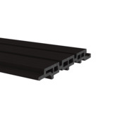 Wandplank WPC 2,1x17,6x240cm Rhombus zwart voorgeboord