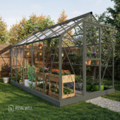 Royal Well Mary III kweekkas full option aluminium groengrijs 7,46 m²
