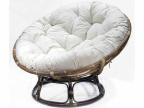 Loungestoel Papasan bruin rotan