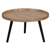 WOOOD bijzettafel Mesa L naturel MDF hout Ø 60 cm