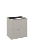 Atlantic wastafelonderkast Raff taupe ribbelfront 60 x 45,2 x 63,5 cm