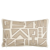 Kussen graphic beige - l55xb35xh10cm