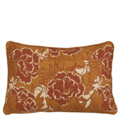 Kussen bloem bruin - l55xb35xh10cm