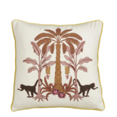 Kussen palmboom l.bruin - l45xb45xh10cm