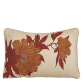 Kussen bloem l.bruin - l55xb35xh10cm