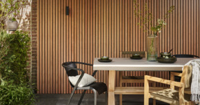 Lattenwand voor buiten 236x55 cm, dikte 34mm