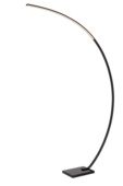 Lucide booglamp Curve led dimbaar 15 W 2700 K zwart