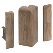 CanDo set buitenhoek en eindstukken chocobruin tbv. plint