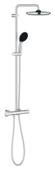 Grohe regendoucheset Quickfix Vitalio Start met handdouche en thermostaatkraan 1 stand chroom  - hartafstand kraan 15 cm