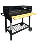 Tahiti houtskool BBQ metaal zwart 80 x 40 cm