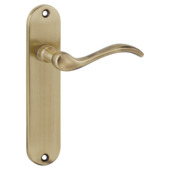 Karwei deurkruk set Vitor ovaal blind schild messing antiek