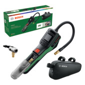 Bosch luchtpomp Pneo 4V Bike (Incl. 1X4V accu 3,0 Ah, 1 x snelkoppelingadapter, 1 x ballennaaldadapter, 1 x prestaventieladapter, 1 x ballonadapter, 1 x fietstas)