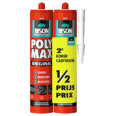Bison Poly Max Original universele montage- en afdichtingskit wit 425 g (2 stuks)