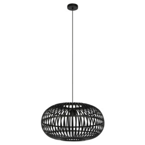Hanglamp Indy bamboe zwart Ø55 cm