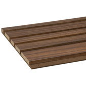 Kleurstaal lattenwand Decowall Blend ton sur ton walnoot 25x30cm