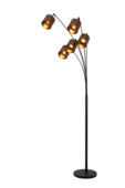 Lucide vloerlamp Rankos 5x10W E14 fitting Ø12 cm zwart