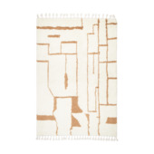 Vloerkleed Alassio wit en bruin 160 x 230 cm