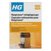 HG reinigingscups voor Nespresso® machines 6 stuks