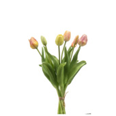 Kunsttulp bundel 40 cm perzik 7 stuks