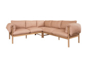 Loungeset tuin Emma bruin/terracotta melange acacia hout