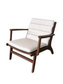 Tuinfauteuil Zeff bruin/beige acacia hout