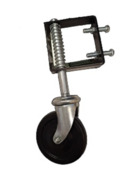 Waelbers loopwiel met veer voor poort en hek zwart