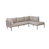 Loungeset tuin Spencer bruin/taupe staal