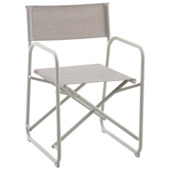 Tuinstoel Steven beige stof inklapbaar