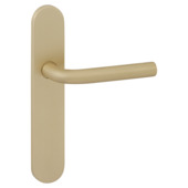 Karwei deurkruk set Rocco ovaal blind schild messing mat