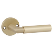 Karwei deurkruk set Luca rond rozet messing mat