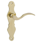 Karwei deurkruk set Lepel ovaal blind schild messing glans