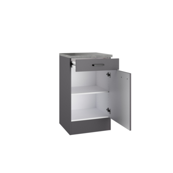 Optifit onderkast Bonn214 inclusief 1 lade en 1 deur antraciet 88x50x50 cm kopen? Keukenkasten | Karwei