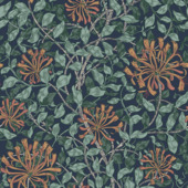 Vliesbehang William Morrris at Home Honeysuckle Diepblauw (dessin 140484)