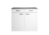 Optifit onderkast Bonn214 inclusief 2 deuren, 2 lades, werkblad en 1 plank wit 88 x 100 x 60 cm