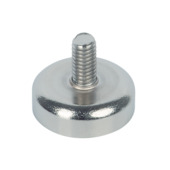 Magneet Neodymium schroefdop met bout en zilver 16mm