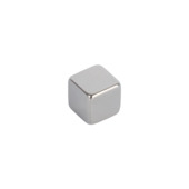 Magneet kubus Neodymium zilver 5x5mm 8 stuks