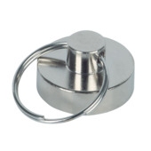 Magneet sleutelhanger Neodymium zilver 20mm 2 stuks