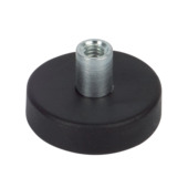 Magneet Neodymium met schroefdraad en busje rubber 22mm