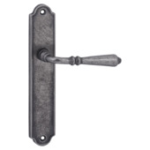 Karwei deurkruk set Bento ovaal blind schild tin look messing