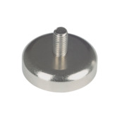 Magneet Neodymium schroefdop met bout en zilver 25mm
