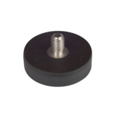 Magneet Neodymium schroefdraadbout met rubber zwart 25mm