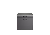 Optifit onderkast voor wasmachine/droger Kiel420 inclusief 1 plank, 1 lade en werkblad antraciet 57,1 x 60 x 60 cm