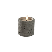 Konstsmide LED kaars met 3D vlam grijs cementlook op batterij 8 cm