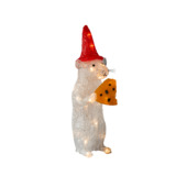 Konstsmide kerstverlichting acryl figuur muis warmwit LED licht 29 cm