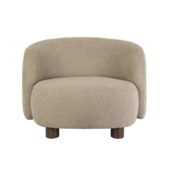 KARWEI fauteuil Rowin taupe gestoffeerd met armleuning