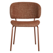 KARWEI eetkamerstoel Lola terracotta bouclé stof 2 stuks