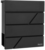 Practo Garden brievenbus Bordeaux mat zwart