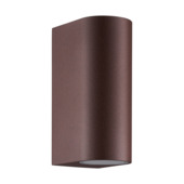 Nordlux wandlamp Dion Double GU10 roest bruin