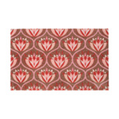Droogloopmat bloem roze/bruin 50x70 cm