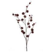 Kunstbloem kastanjetak burgundy 85 cm